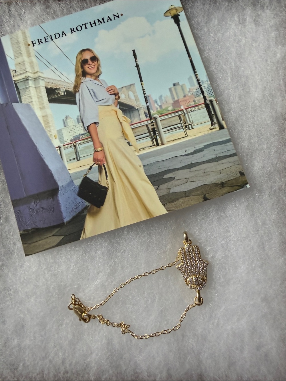 Freida Rothman Vault Gold Plated Hamsa Bracelet